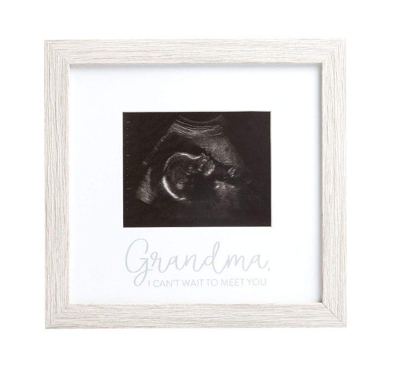 Kate & Milo Rustic Grandma Sonogram Picture Frame, Pregnancy Announcement, Ultrasound Baby Photo Frame, Gender-Neutral Baby Keepsake Frame, Tabletop And Wall DÃ©cor, 4x5 Photo Insert, Distressed Gray - Image 1